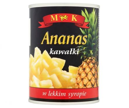 Ananas kawałki w lekkim syropie MK 565 g