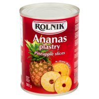 Ananas plastry 580 ml Rolnik
