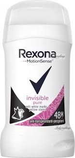 Antyperspirant w sztyfcie dla kobiet Rexona Invisible Pure 40 ml