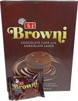 Babeczka Browni z czekoladą i nadzieniem czekoladowym 45 g Eti x 24 sztuki