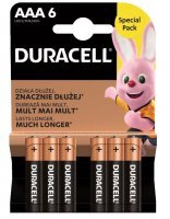 Bateria alkaliczna Duracell AAA LR03 1,5 V (6 sztuk)