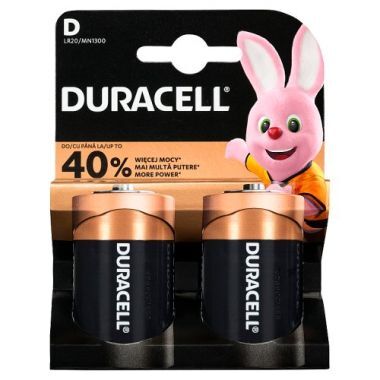 Bateria alkaliczna Duracell  LR20 1,5 V (2 sztuki)