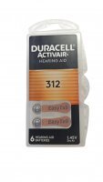 Bateria do aparatów słuchowych Duracell Activair 312 1.45V (6 sztuk)