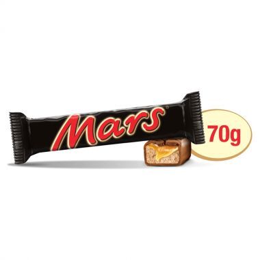 Baton Mars z nugatowym nadzieniem oblany karmelem i czekoladą 70 g