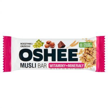 Baton musli Oshee Vitamin rodzynki-orzech 40 g