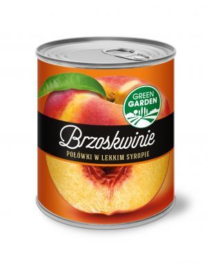 Brzoskwinie połówki w lekkim syropie Green Garden 850 ml