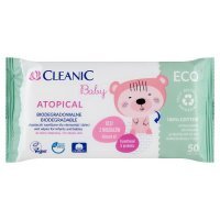 Chusteczki dla niemowląt Cleanic Baby Atopical (50 sztuk) biodegradowalne