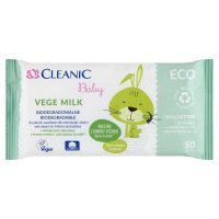Chusteczki dla niemowląt Cleanic Baby Vege Milk (50 sztuk) biodegradowalne