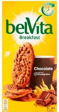 Ciastka zbożowe Belvita Breakfast o smaku kakaowym z kawałkami czekolady 300 g