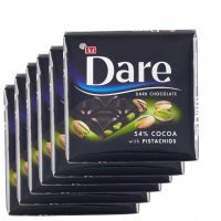 Czekolada gorzka Eti Dare 54 % kakao z pistacjami 70 g (6 sztuk)