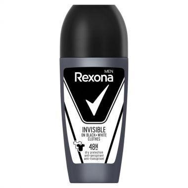 Dezodorant Roll-on Rexona Men Invisible Black White 50 ml