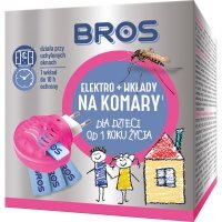 Elektrofumigator + wkłady  (10 sztuk) na komary i muchy dla dzieci Bros