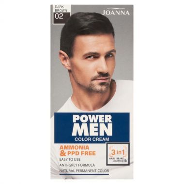 Farba do włosów Joanna Power Men Color Cream  02 Dark Brown