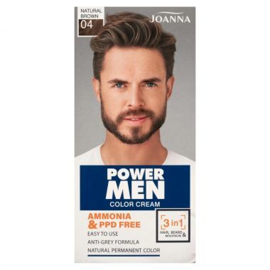 Farba do włosów Joanna Power Men Color Cream 04 Natural Brown