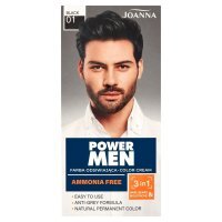 Farba do włosów Joanna Power Men Color Cream odsiwiająca 01 Black