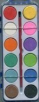 Farby akwarelowe szkolne 12 kolorów Titanum