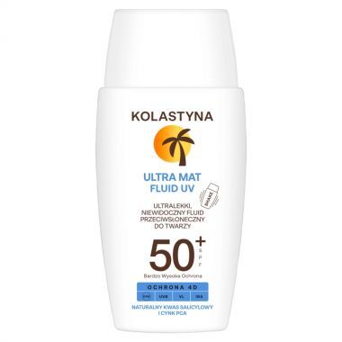 Fluid przeciwsłoneczny do twarzy Kolastyna ultralekki niewidoczny SPF 50+ 40 ml