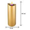 Świeca LED Gold 15 cm