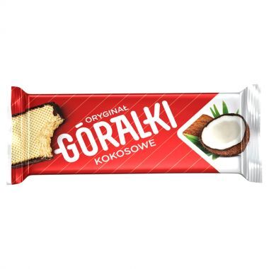 Góralki kokosowe Wafelek przekładany kremem o smaku kokosowym 50g