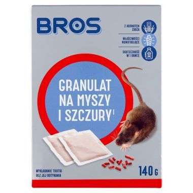 Granulat na myszy i szczury 140 g Bros