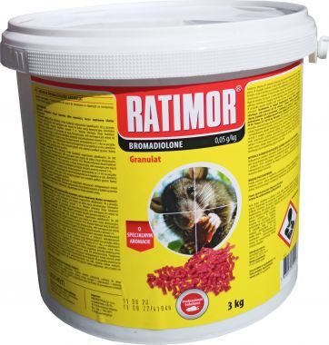 Granulat na myszy i szczury Ratimor Bromadiolone 3 kg