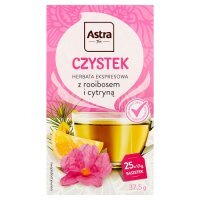 Herbata ekspresowa Astra Czystek z rooibosem i cytryną (25 sztuk x 1,5g) 37,5 g