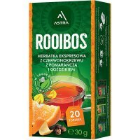 Herbata ekspresowa Astra Rooibos z czerwonokrzewu z pomarańczą i goździkiem (20 sztuk x 1,5g) 30 g