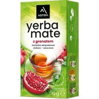 Herbata ekspresowa Astra Yerba mate z granatem (20 sztuk x 1,5g) 30 g