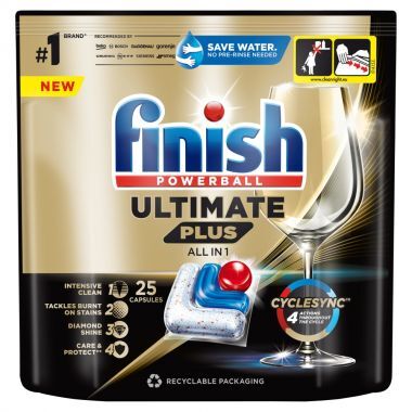 Kapsułki do mycia naczyń Finish Ultimate Plus Fresh w zmywarce 305 g (25 sztuk)