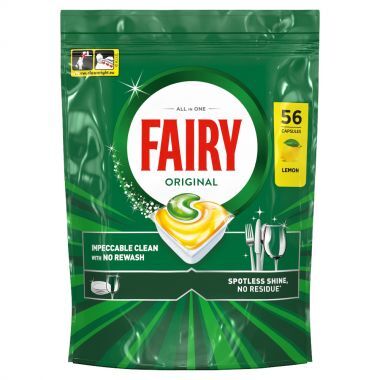 Kapsułki do zmywarki Fairy Original All in One  lemon (56 sztuk)