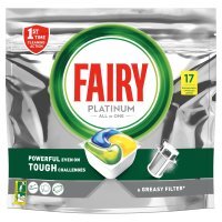 Kapsułki do zmywarki Fairy Platinum All In One lemon (17 sztuk)