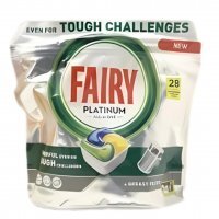 Kapsułki do zmywarki Fairy Platinum  All in One Lemon (28 sztuk)