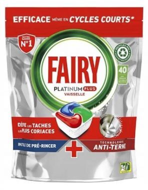 Kapsułki do zmywarki Fairy Platinum Plus Anti Terne (40 sztuk)