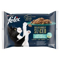 Karma dla kota Felix Deliciously Sliced rybne smaki (4 x 80 g)