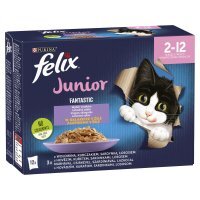 Karma dla kota Felix Fantastic Junior mix smaków w galaretce 1,02 kg (12 x 85 g)