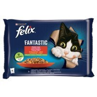 Karma dla kota Felix Fantastic wiejskie smaki z warzywami (4 x 85 g) x 12 opakowań