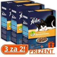 Karma dla kota Felix Farmhouse Sensations z mieszanką kurczaka i indyka i z warzywami 1 kg (3 sztuki)