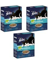 Karma dla kota Felix Seaside Sensations z łososiem i z warzywami 1 kg x 3 sztuki