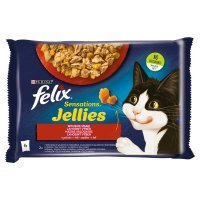 Karma dla kota Felix Sensations Jellies wiejskie smaki w galaretce 340 g (4 x 85 g) x 12 opakowań
