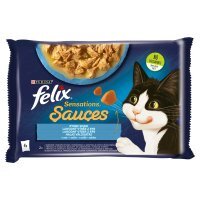Karma dla kota Felix Sensations Sauces rybne smaki w sosie 340 g (4 x 85 g) x 12 opakowań