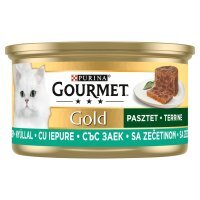 Karma dla kota Gourmet Gold pasztet z kawałkami królika 85 g (12 sztuk)