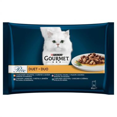 Karma dla kota Gourmet Perle duet mięsny (4x85 g) x 12 opakowań