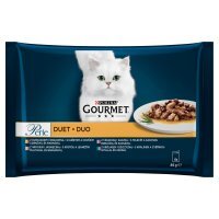 Karma dla kota Gourmet Perle duet mix smaków (4x85 g) (12 opakowań)