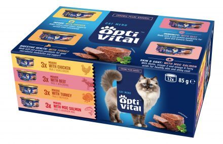 Karma dla kota OptiVital mix smaków 85 g (12 sztuk)