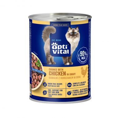 Karma dla kota OptiVital z kurczakiem w sosie 415 g