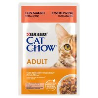 Karma dla kota Purina Cat Chow Adult dorosłych z wołowiną i bakłażanem w galaretce 85 g (26 sztuk)