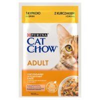 Karma dla kota Purina Cat Chow Adult z kurczakiem i cukinią w galaretce 85 g (26 sztuk)