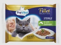 Karma dla kota sterylizowanego PreVital z łososiem 4 x 85g