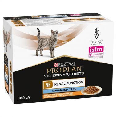 Karma dla kota z kurczakiem Purina Pro Plan Veterinary Diets NF AC Renal Function 85 g (10 sztuk)