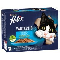 Karma dla kotów Felix Fantastic rybne smaki w galaretce 1,02 kg (12 x 85 g)